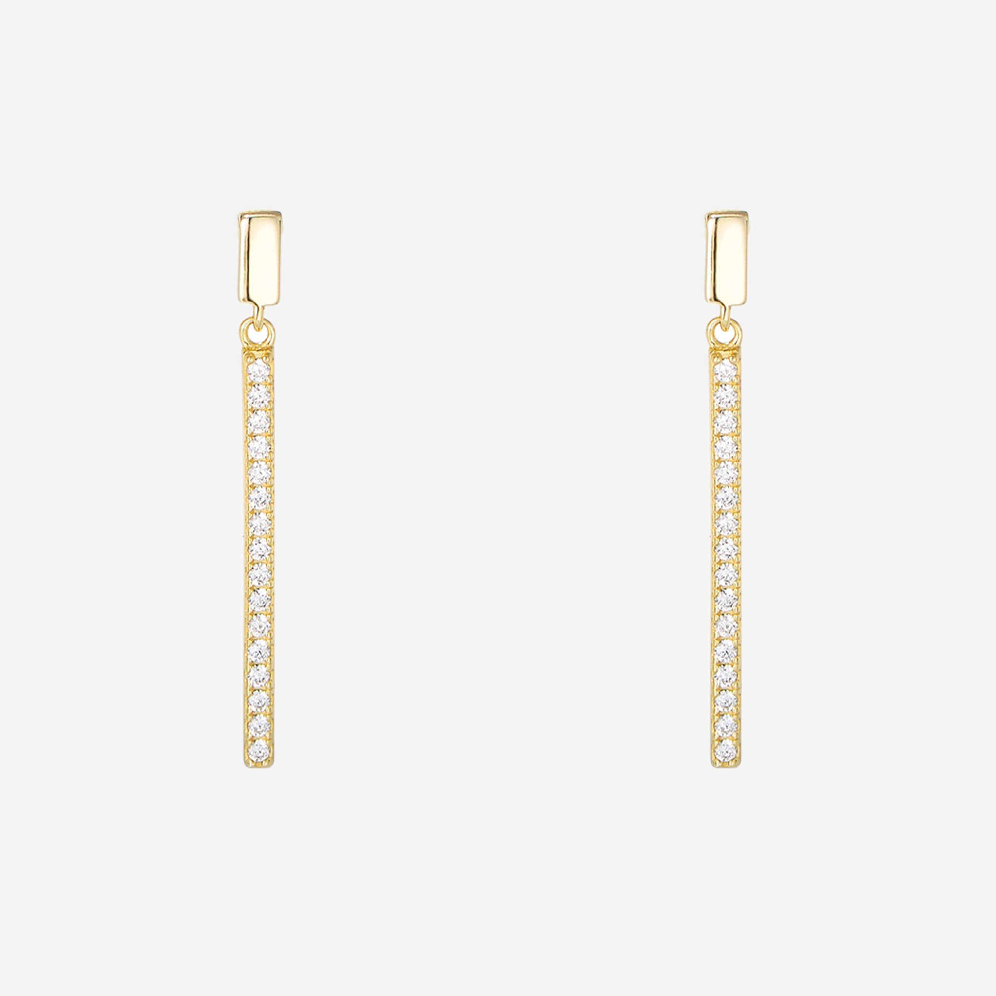 Gold Silver Resin CZdangle clip-on earrings by SOMIY – pain-free non-pierced jewelry for everyday wear