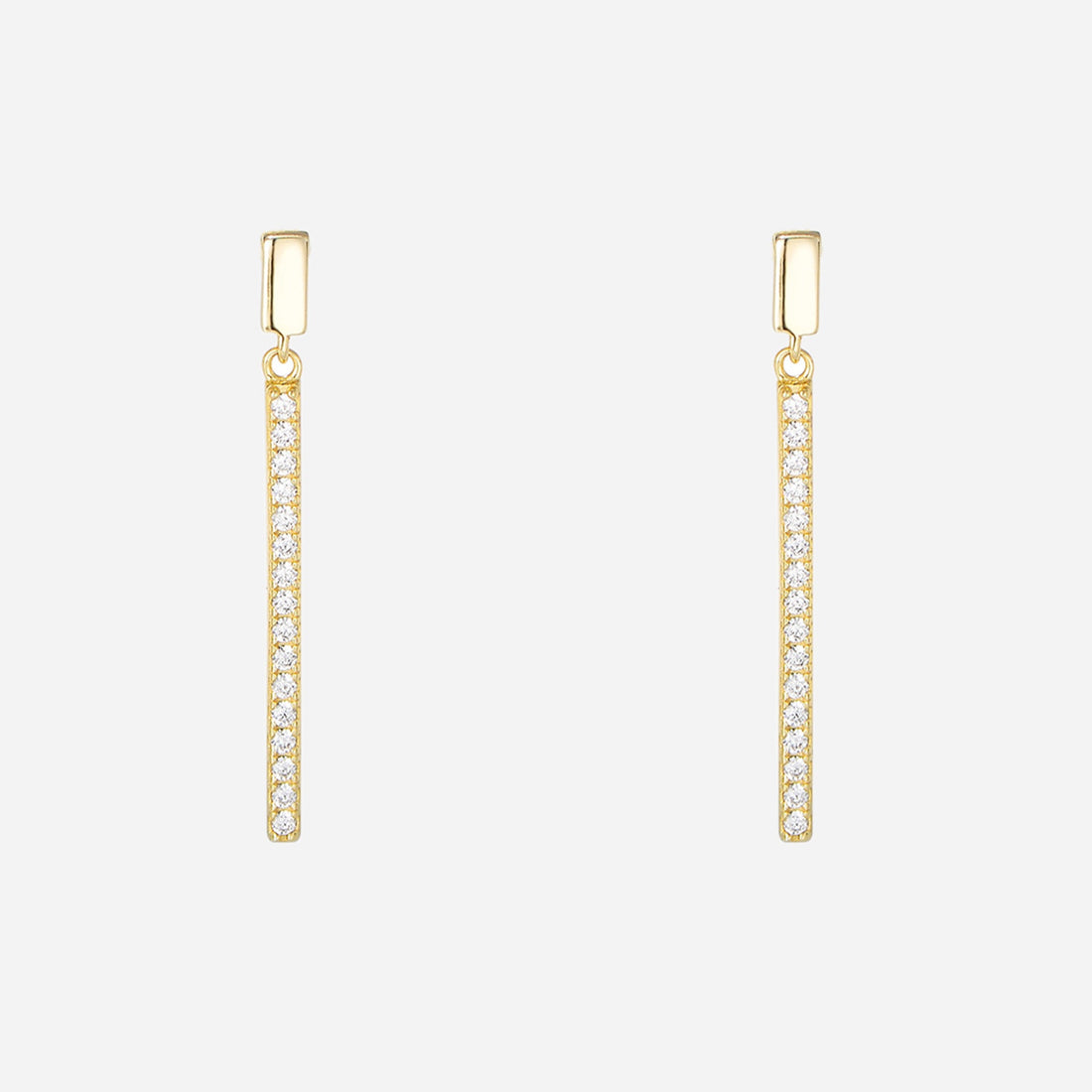Diamond wire Clip Chain Earrings - SOMIY