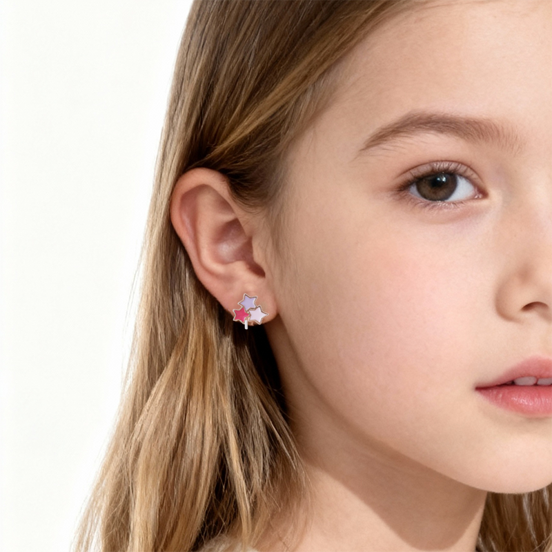 Cute Stars Clip-On Earrings for Girls for non-pierced ears – SOMIY