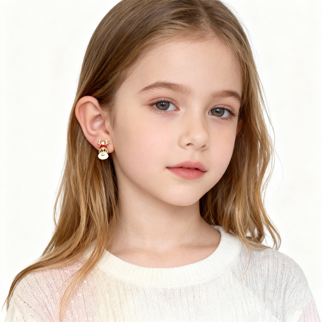 أقراط كليب على بشكل غزال عيد الميلاد الظريف