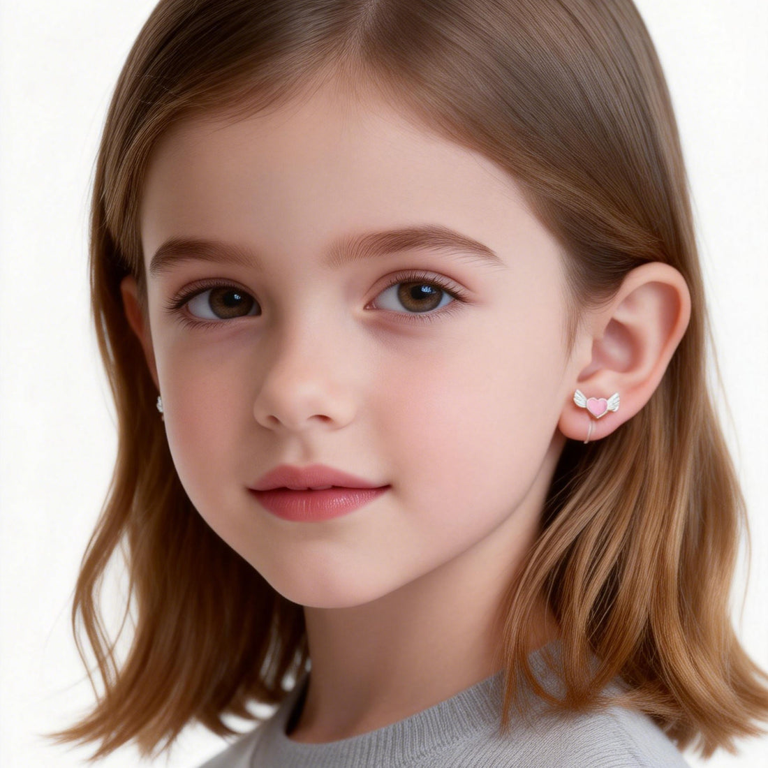 Cute Wings of Love Clip-On Earrings for Girls