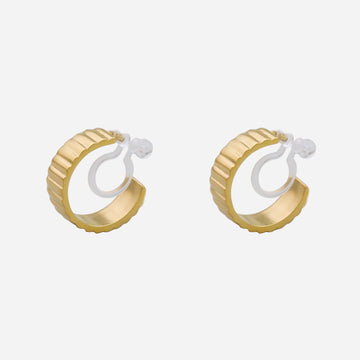 Boucles D'oreilles Créoles Clip Mini Spirale - Or