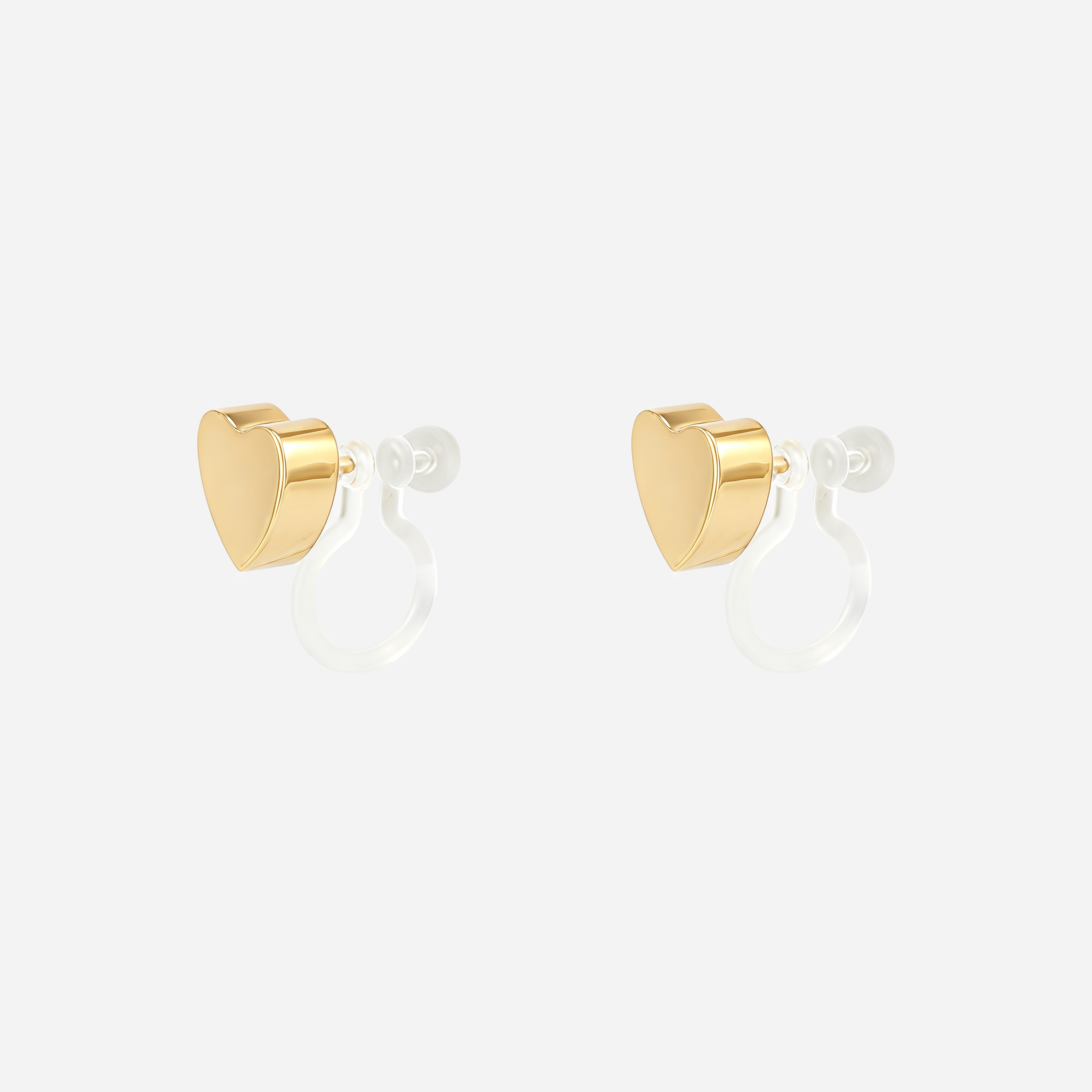 Petite Heart Clip-On Stud Earrings