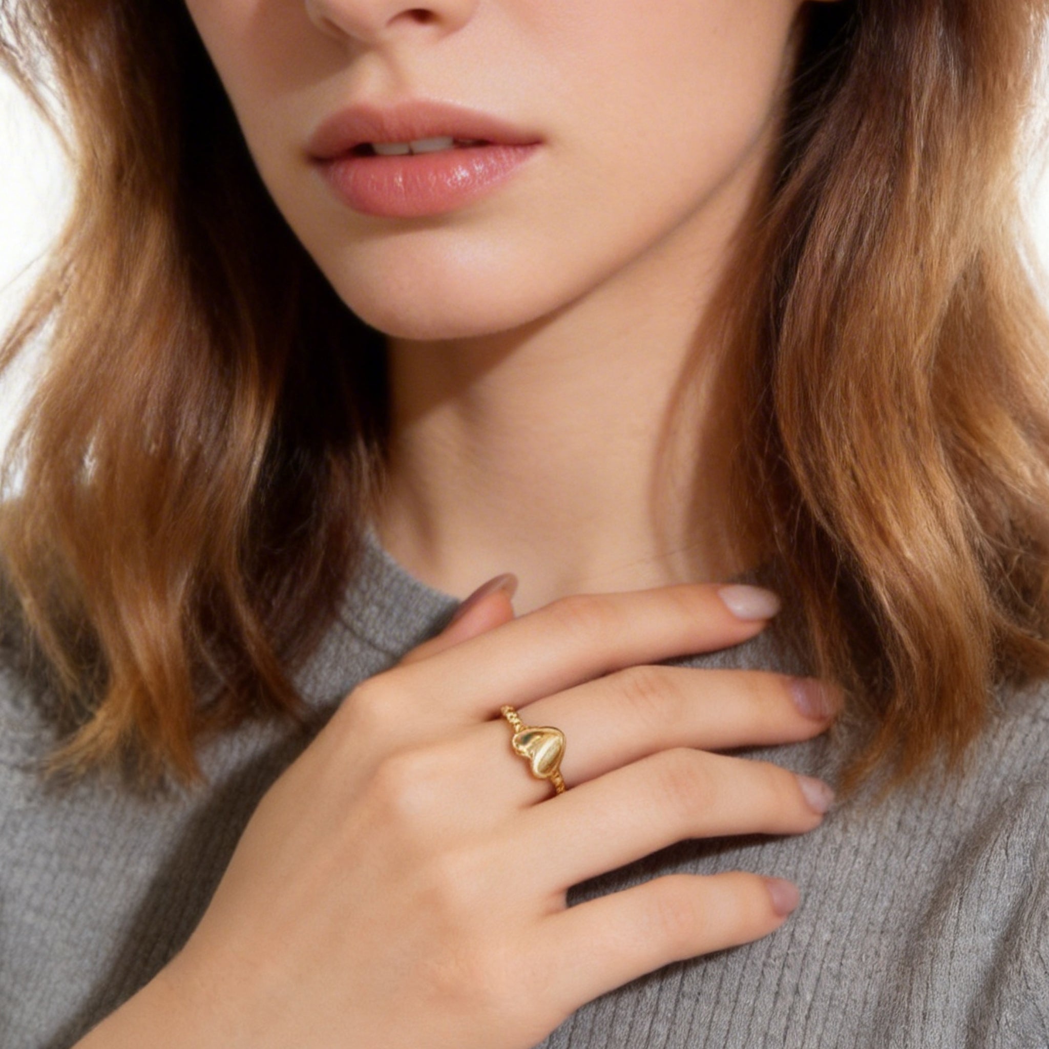 Minimalist Polished Slim Open Ring image 3 by SOMIY