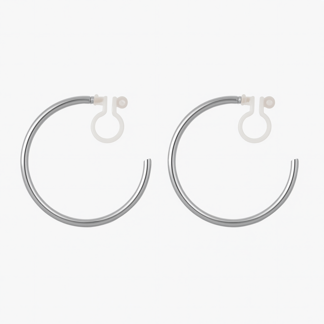 Large Size Clip-On Hoop Earrings for non-pierced ears by SOMIY
