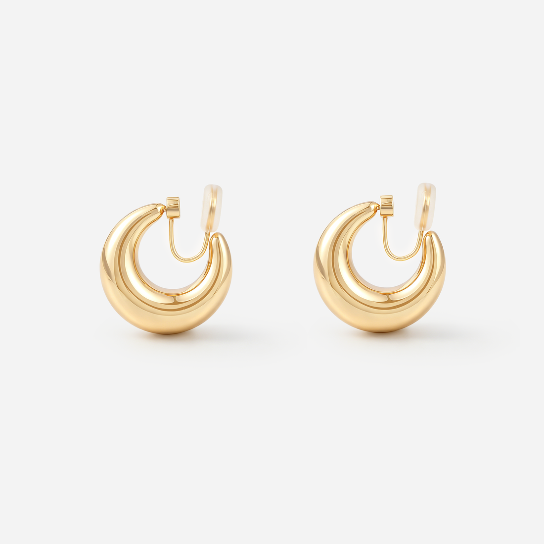 Medium Dome Hoop Clip-On Earrings by SOMIY