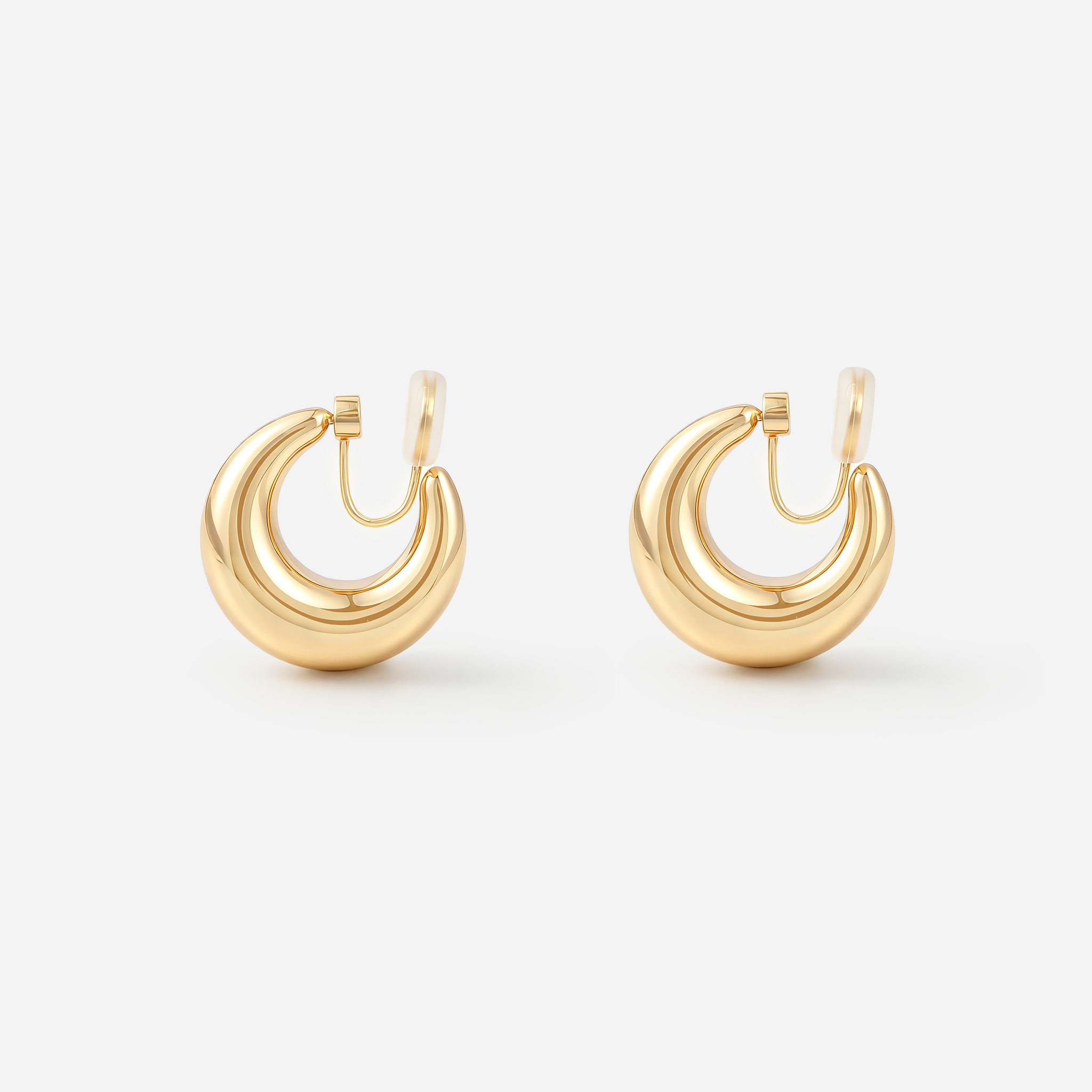 Medium Dome Hoop Clip-On Earrings by SOMIY