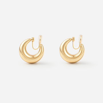 Medium Dome Hoop Clip-On Earrings by SOMIY
