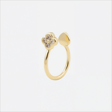 Sparkling Flower Adjustable Ear Cuff