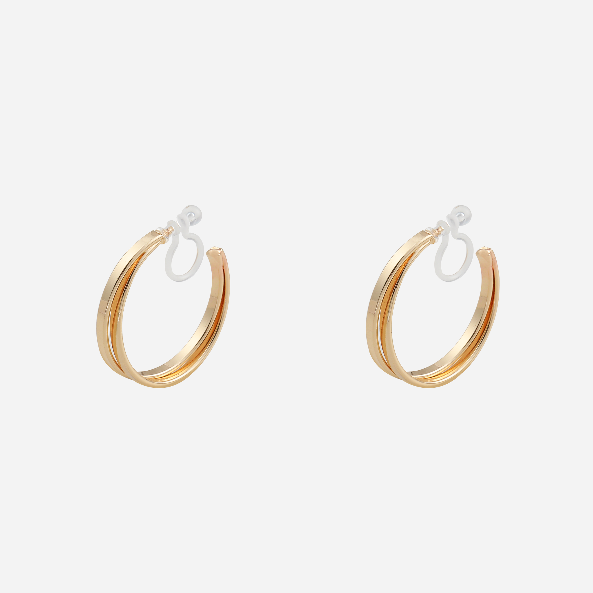 Radiant Duo-Hoop Clip-On Earrings for Sensitive Ears by SOMIY