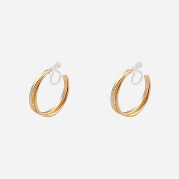 Radiant Duo-Hoop Clip-On Earrings for Sensitive Ears by SOMIY