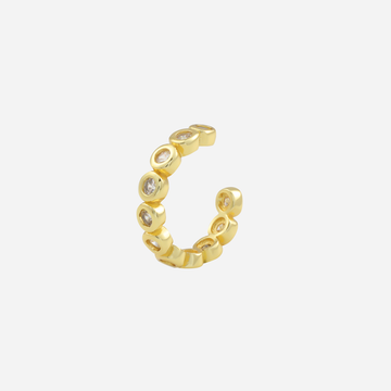 Essential Sparkling Diamond-Set Hoop Clip-On Earrings by SOMIY