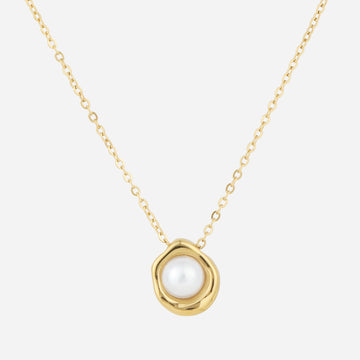 Organic Pearl Pendant Necklace