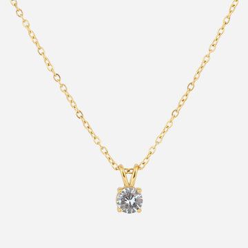 Classic Four-Prong Zirconia Necklace