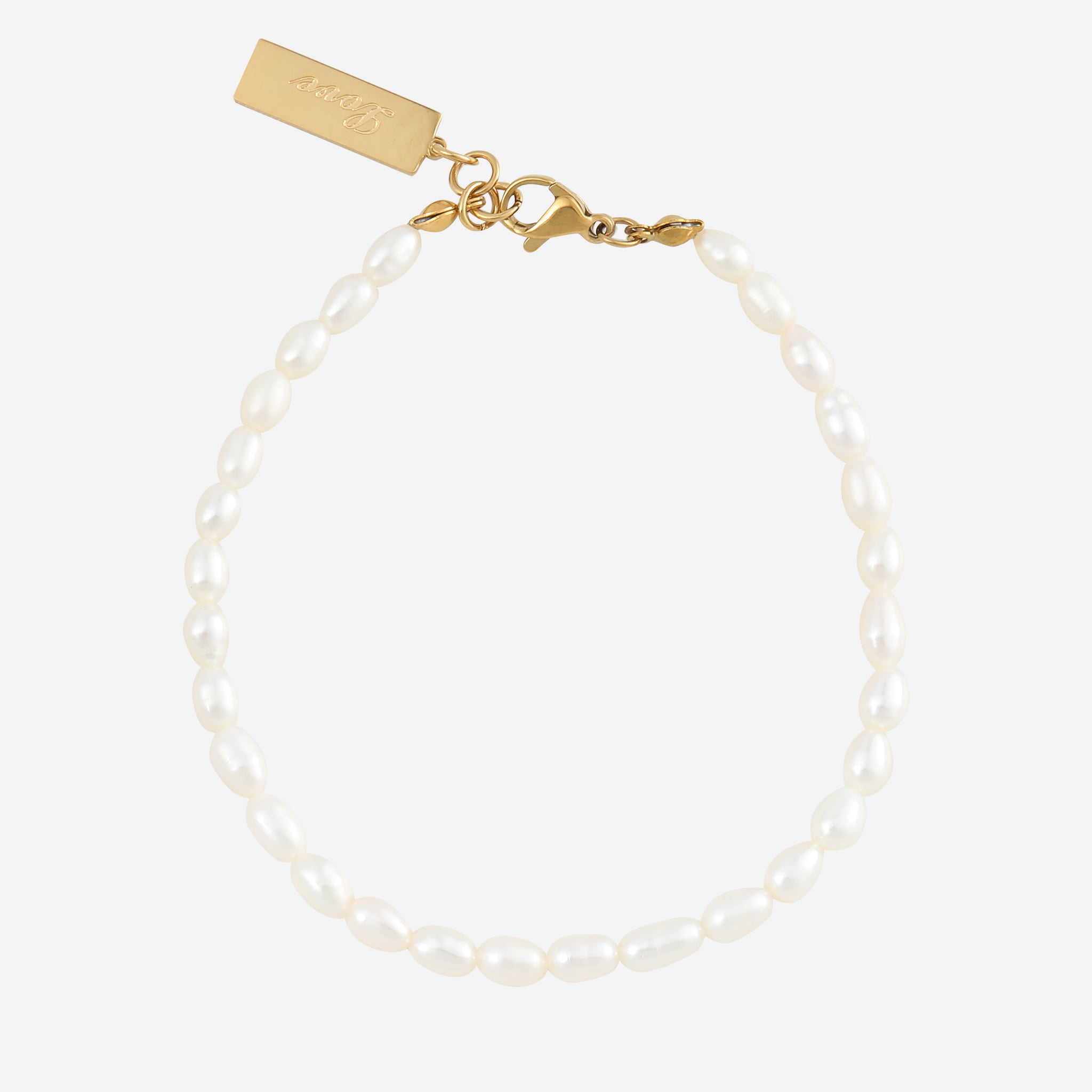 Love Tag Freshwater Pearl Bracelet