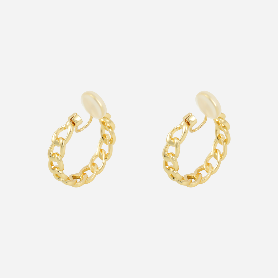Bold Dome Clip-On Hoop Earrings in polished gold and silver by SOMIY for non-pierced ears.