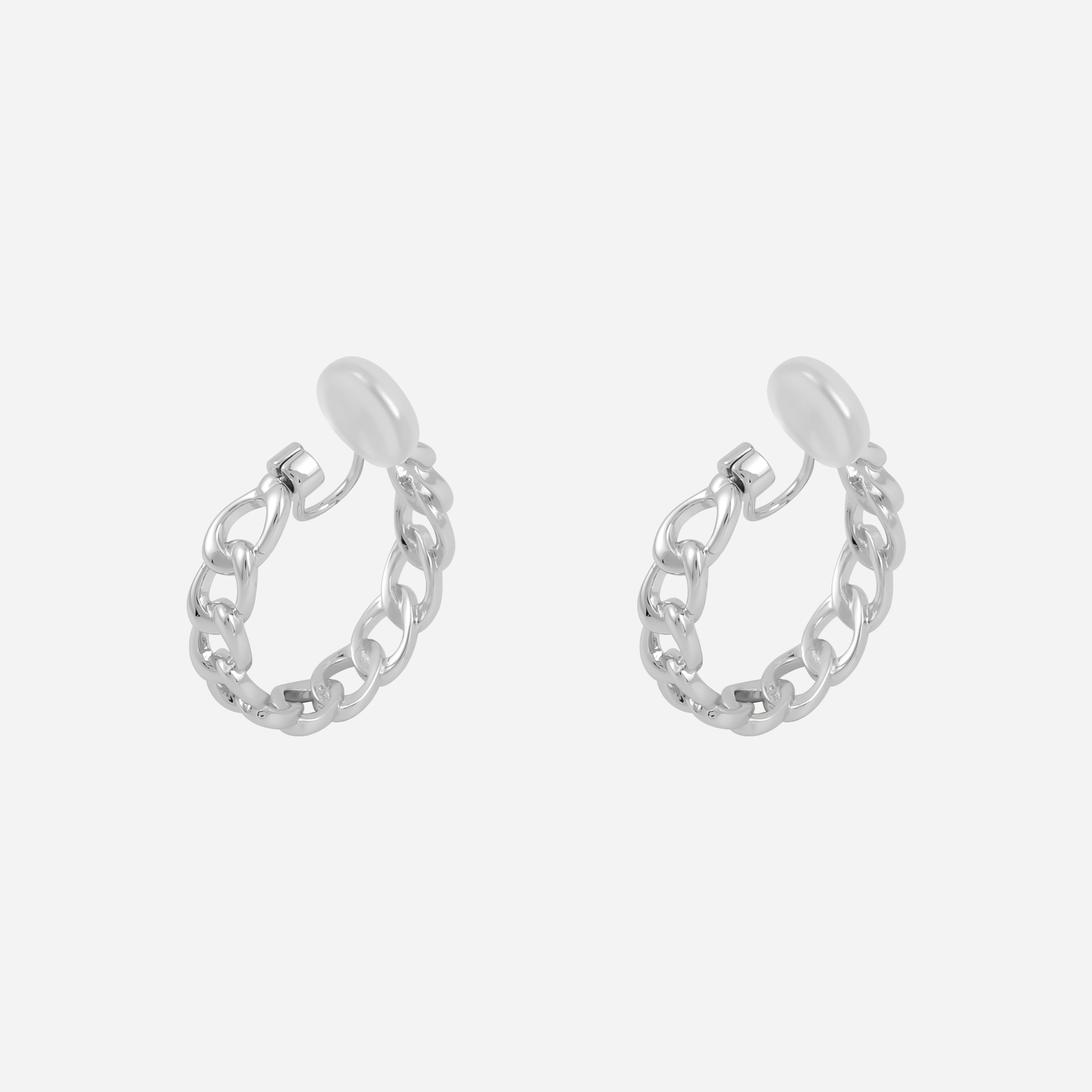 Bold Dome Clip-On Hoop Earrings in polished gold and silver by SOMIY for non-pierced ears.