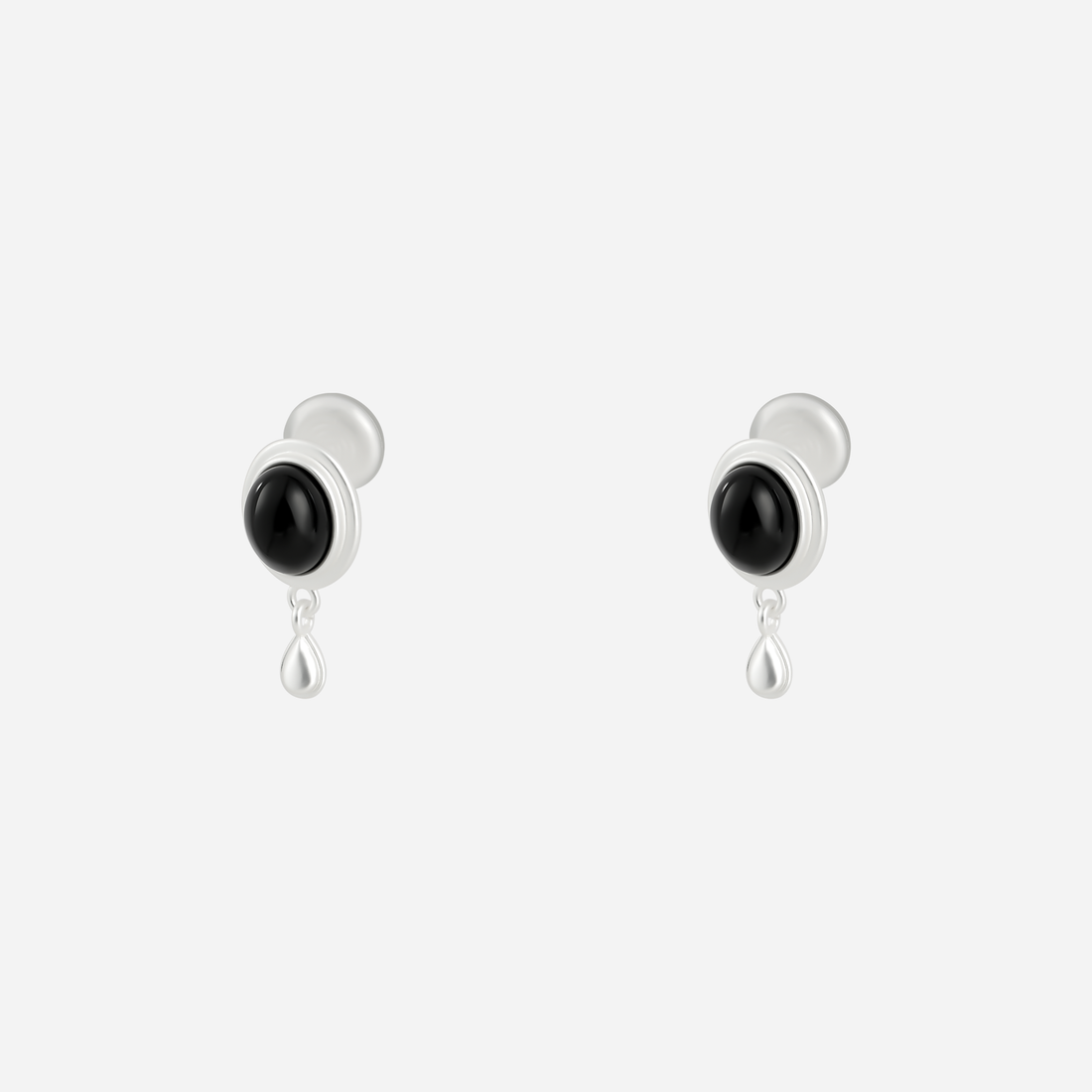 Ribbed U-Shaped Clip-On Hoop Earrings in polished silver by SOMIY for non-pierced ears.