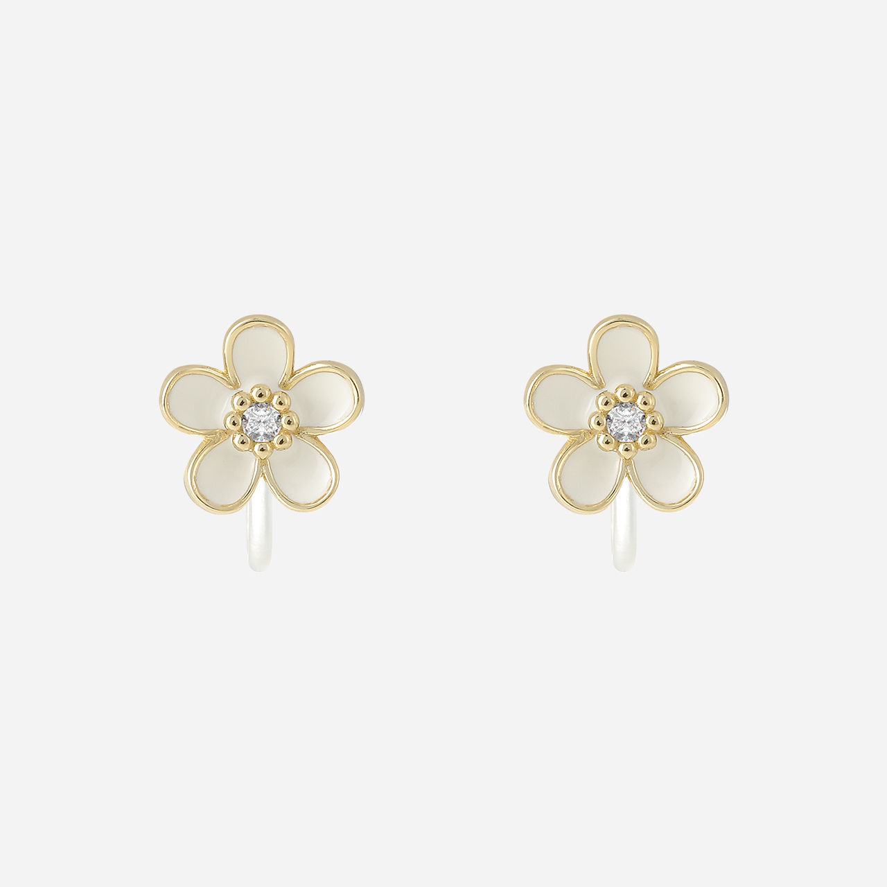 Flower Pearl Clip-On Earrings - SOMIY