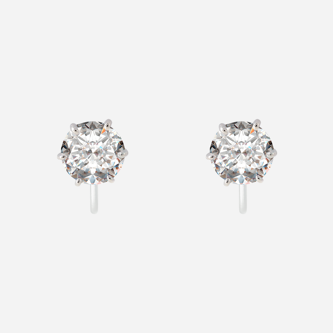 Sparkling Diamond Clip-On Earrings - SOMIY
