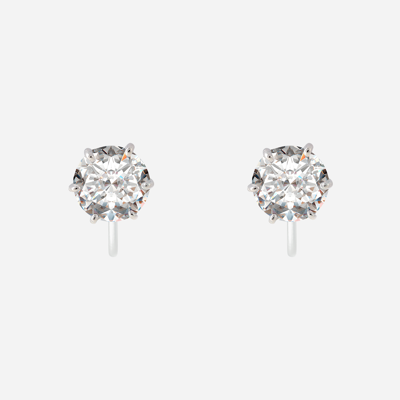 Sparkling Diamond Clip-On Earrings - SOMIY