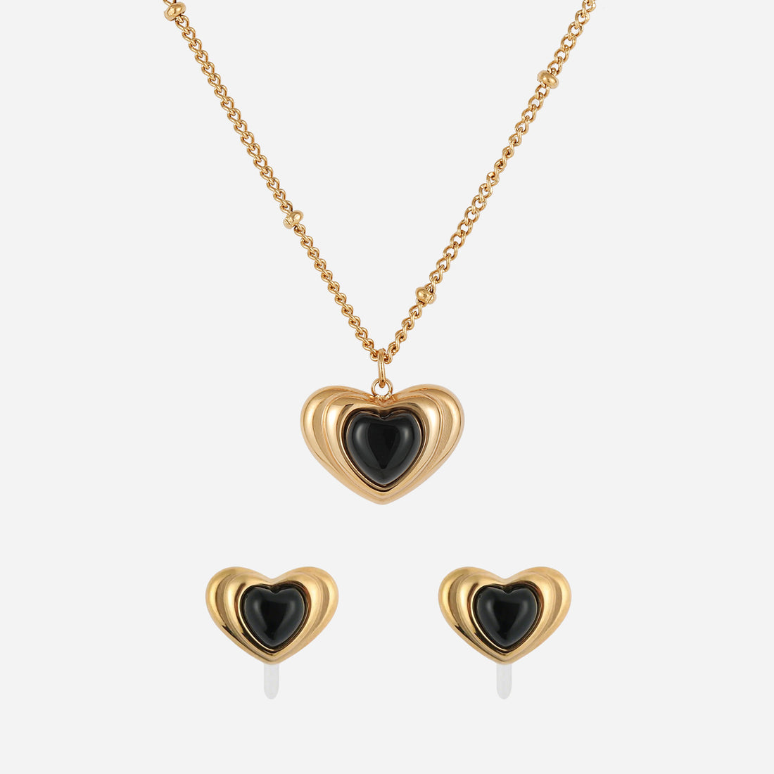 Heart of Darkness Set (Clip-On Earrings&Necklace) - SOMIY