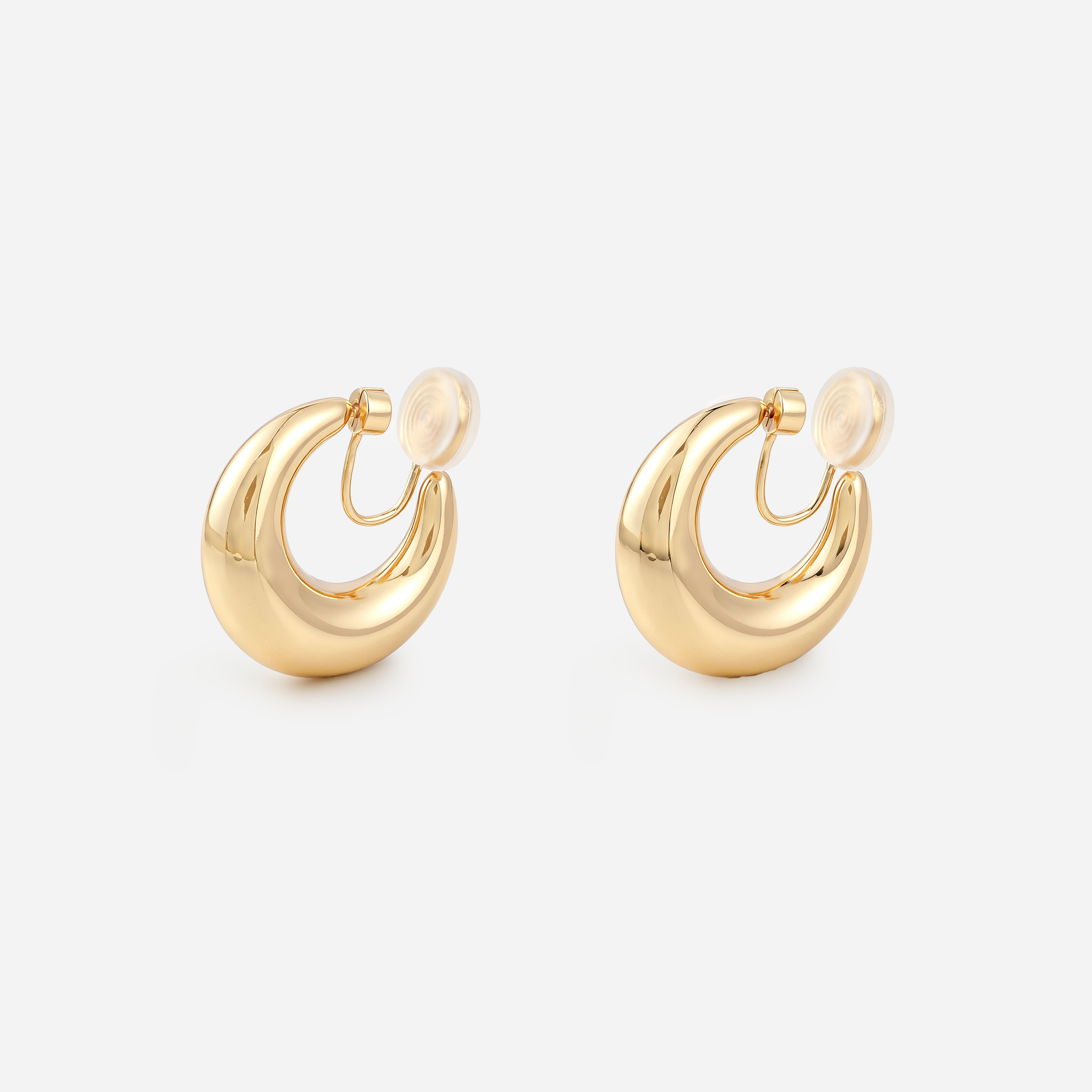 Medium Dome Hoop Clip-On Earrings by SOMIY