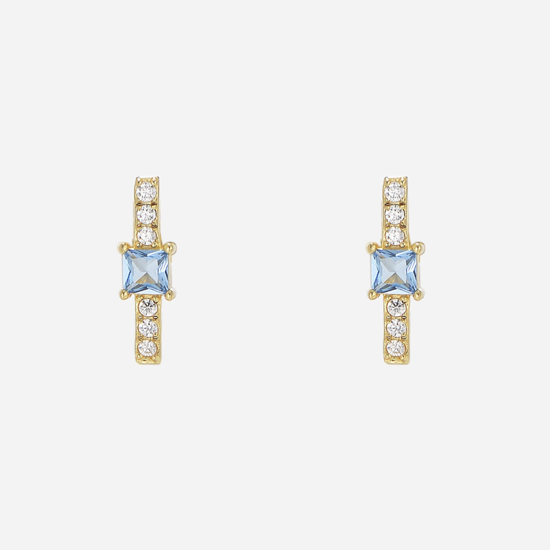 Blue Diamond Clip-On Stud Earrings - SOMIY