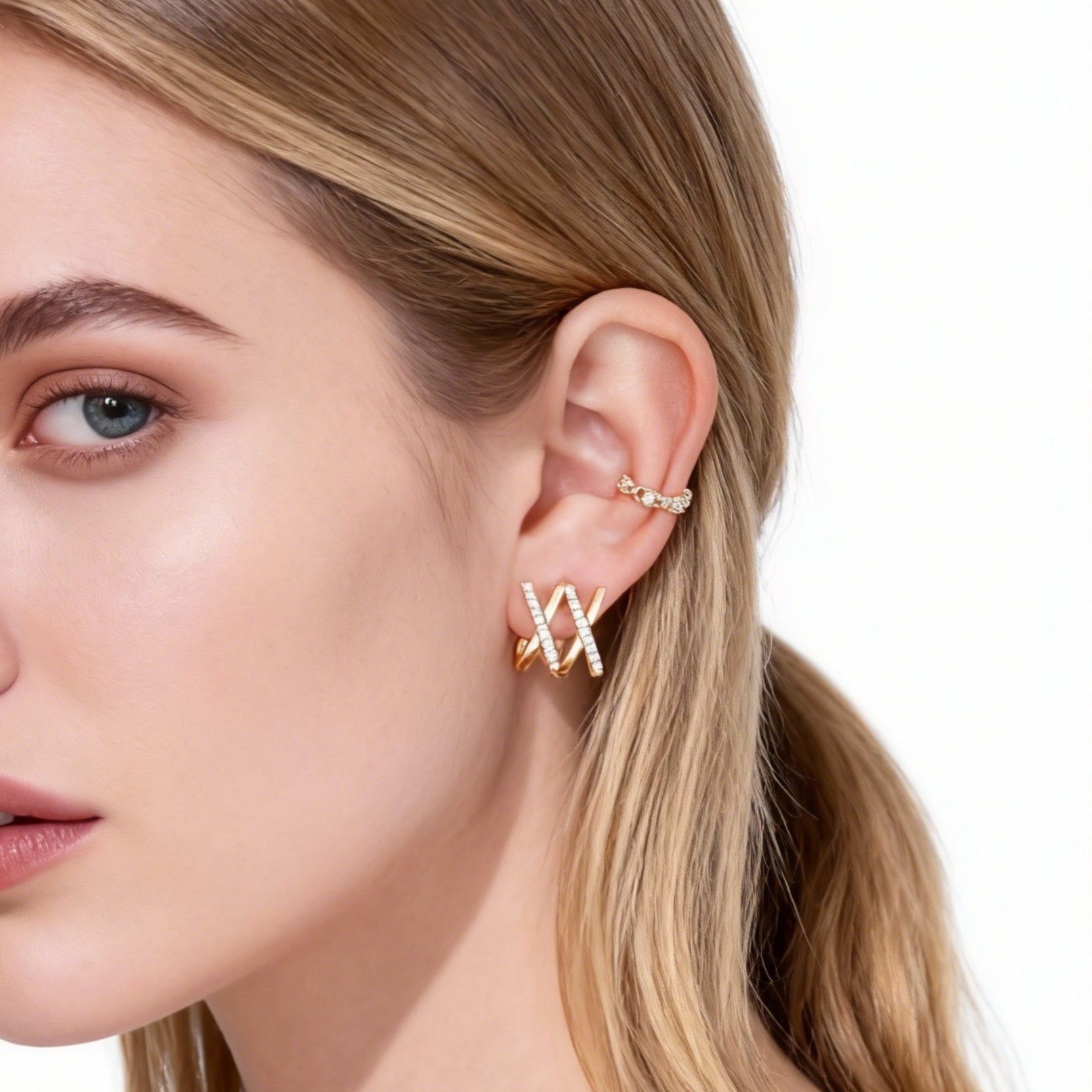 Small Heart Stud Clip-On Earrings image 2 by SOMIY