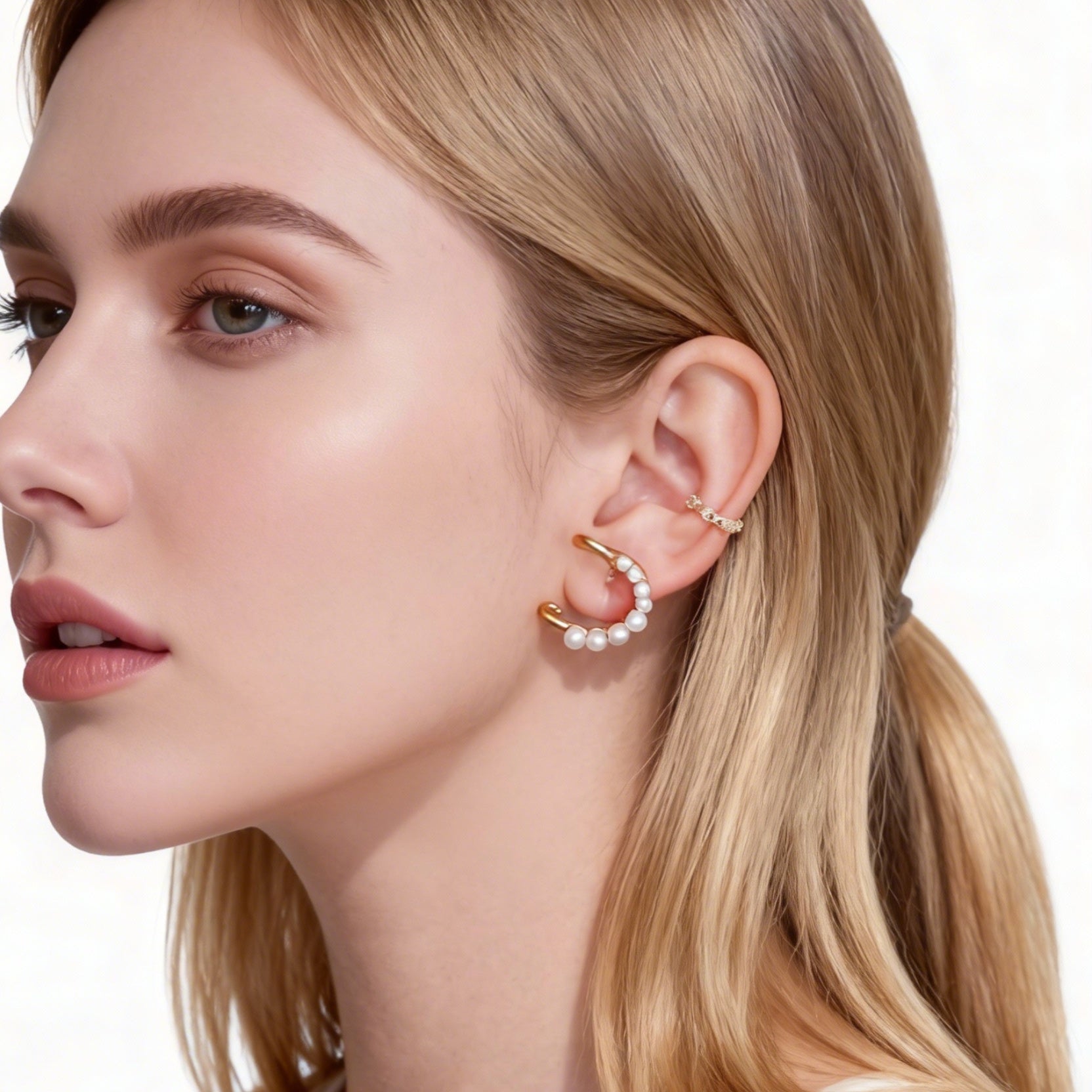 Small Heart Stud Clip-On Earrings image 4 by SOMIY