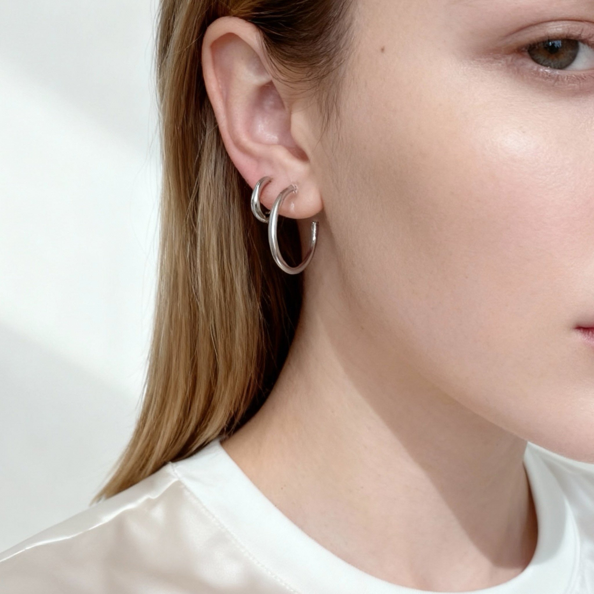 Small Thin Hoop Clip-On Earrings
