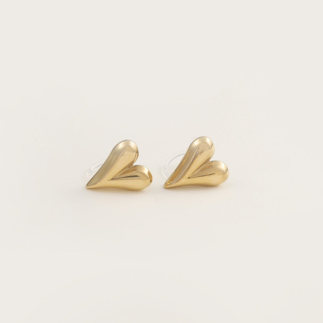 Gold Resinstud clip-on earrings by SOMIY – pain-free non-pierced jewelry for everyday wear