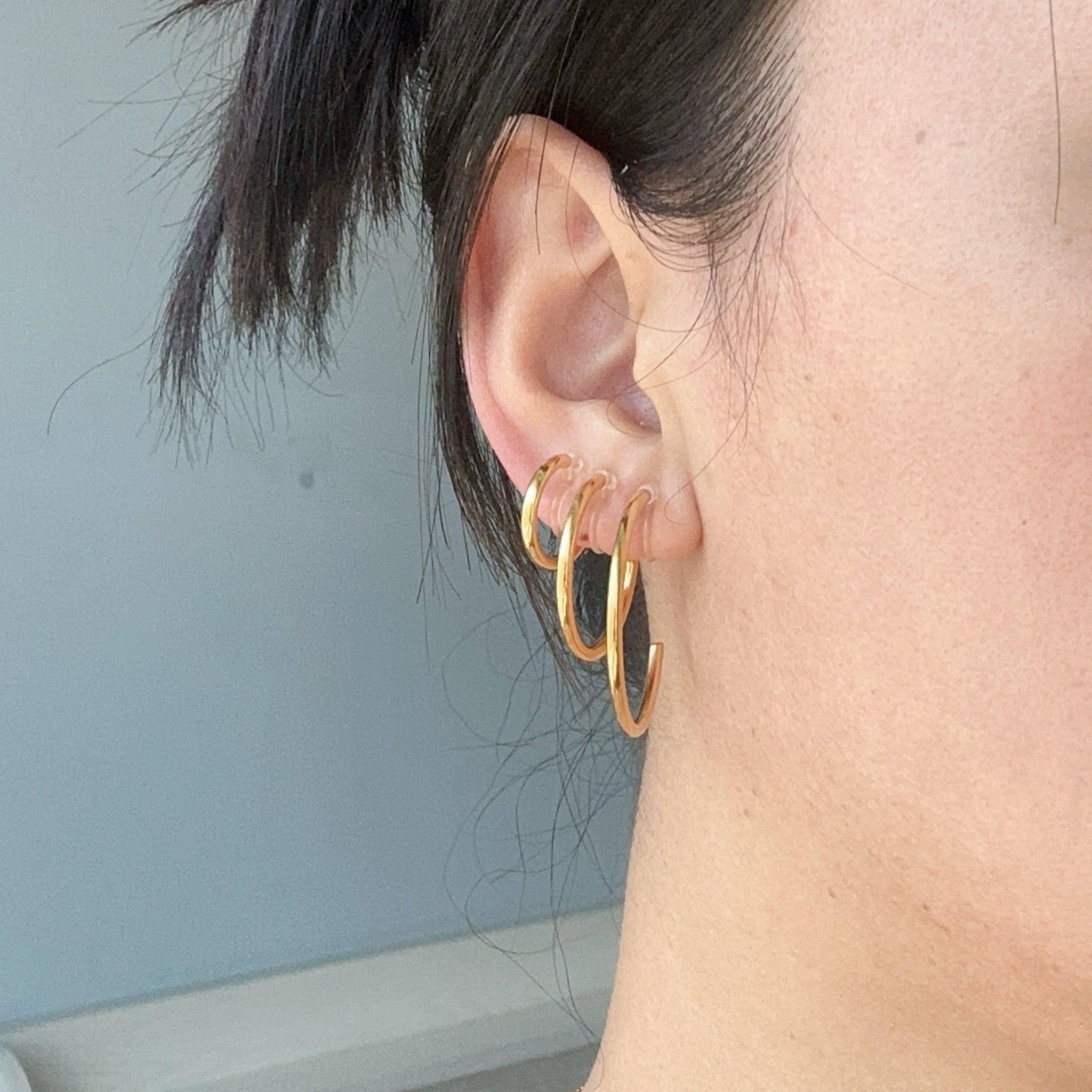 hoop clip-on earrings by SOMIY – pain-free non-pierced jewelry for everyday wear