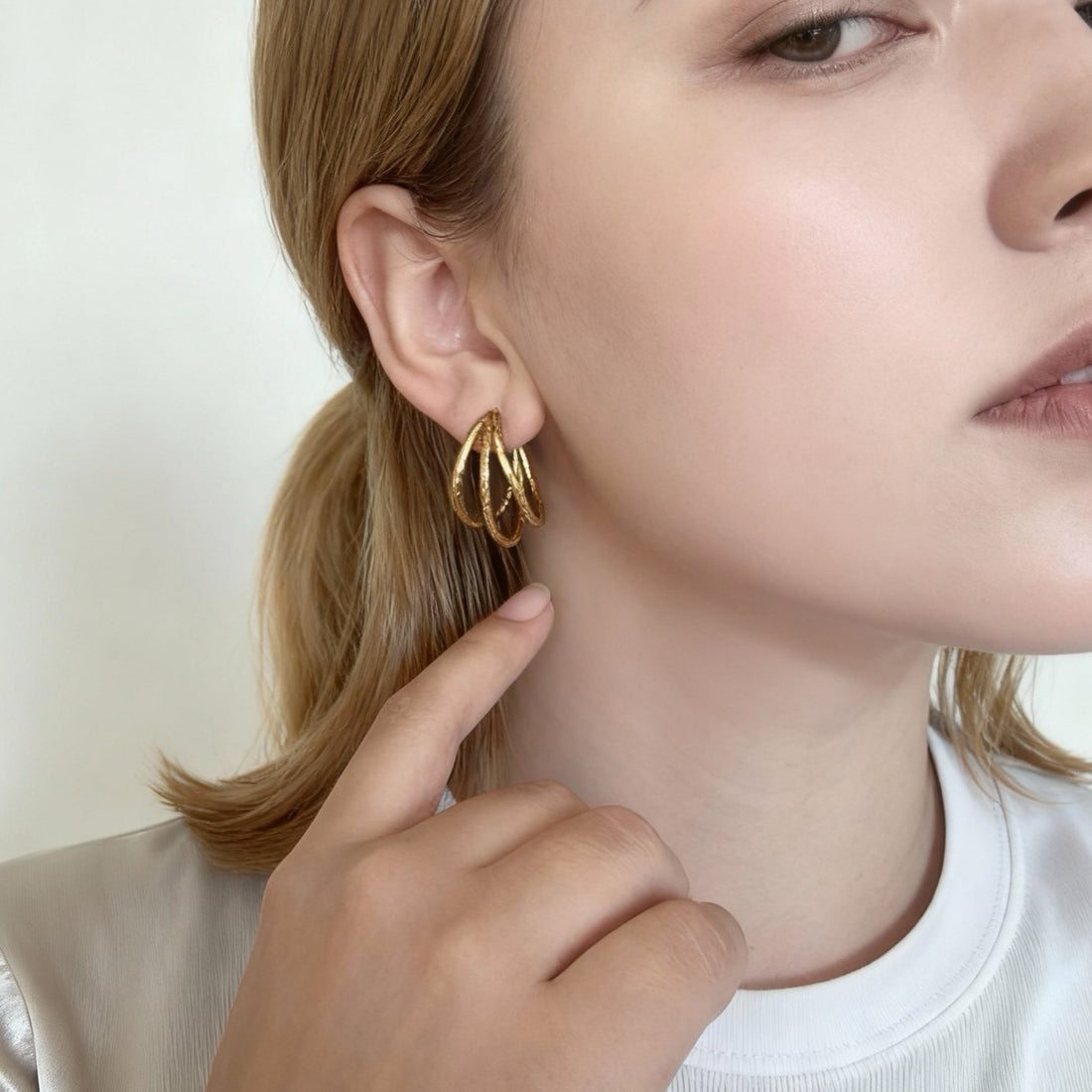 Petits boucles d'oreilles à fermoir quotidien