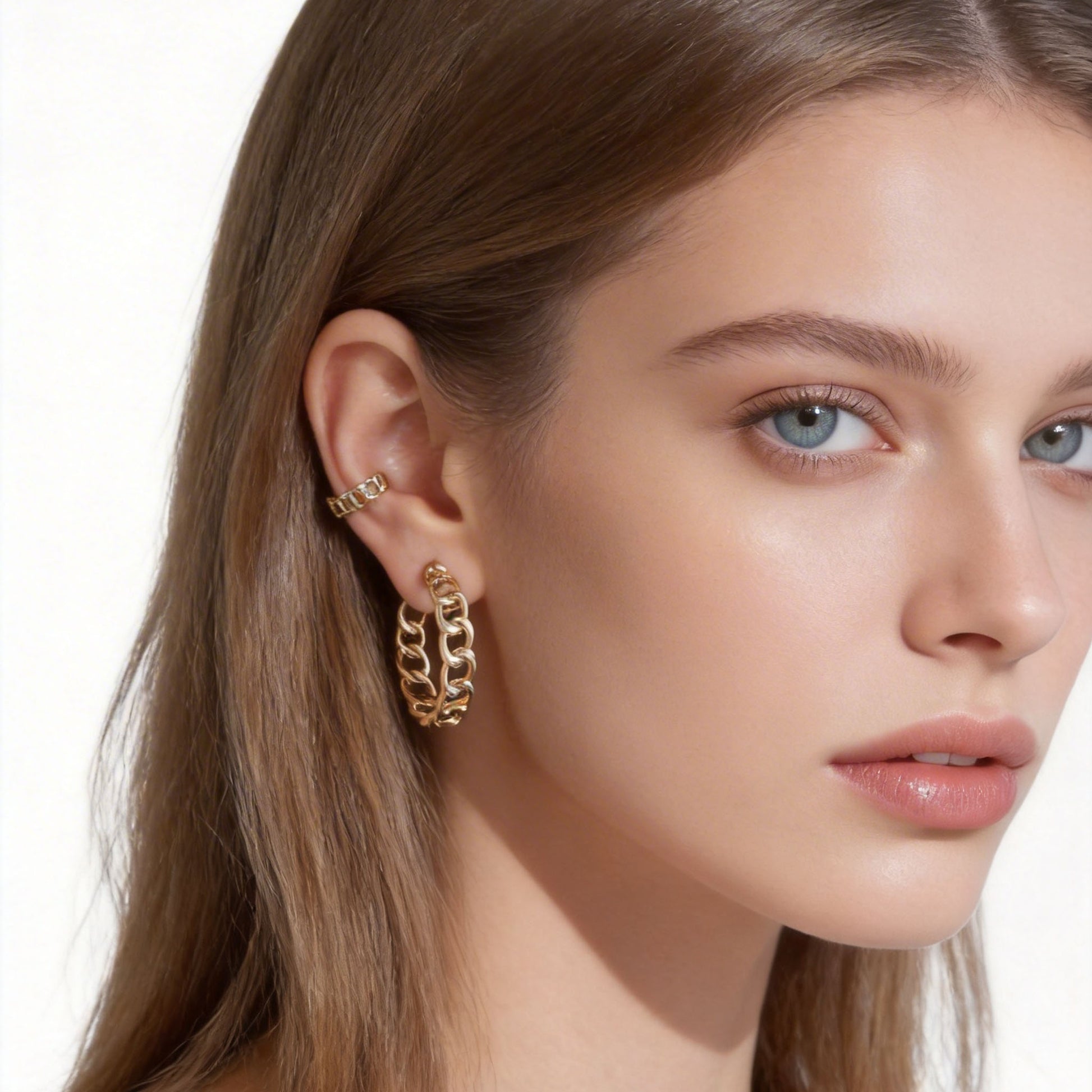 Bold Dome Clip-On Hoop Earrings in polished gold and silver by SOMIY for non-pierced ears.