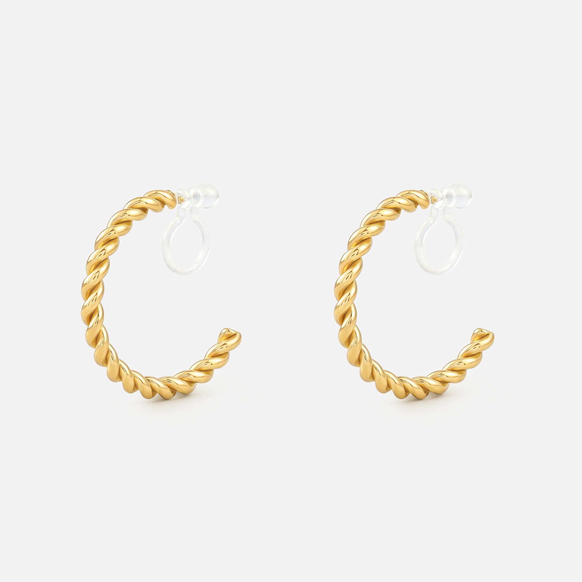 Medium Spiral Hoop Clip-On Earrings by SOMIY