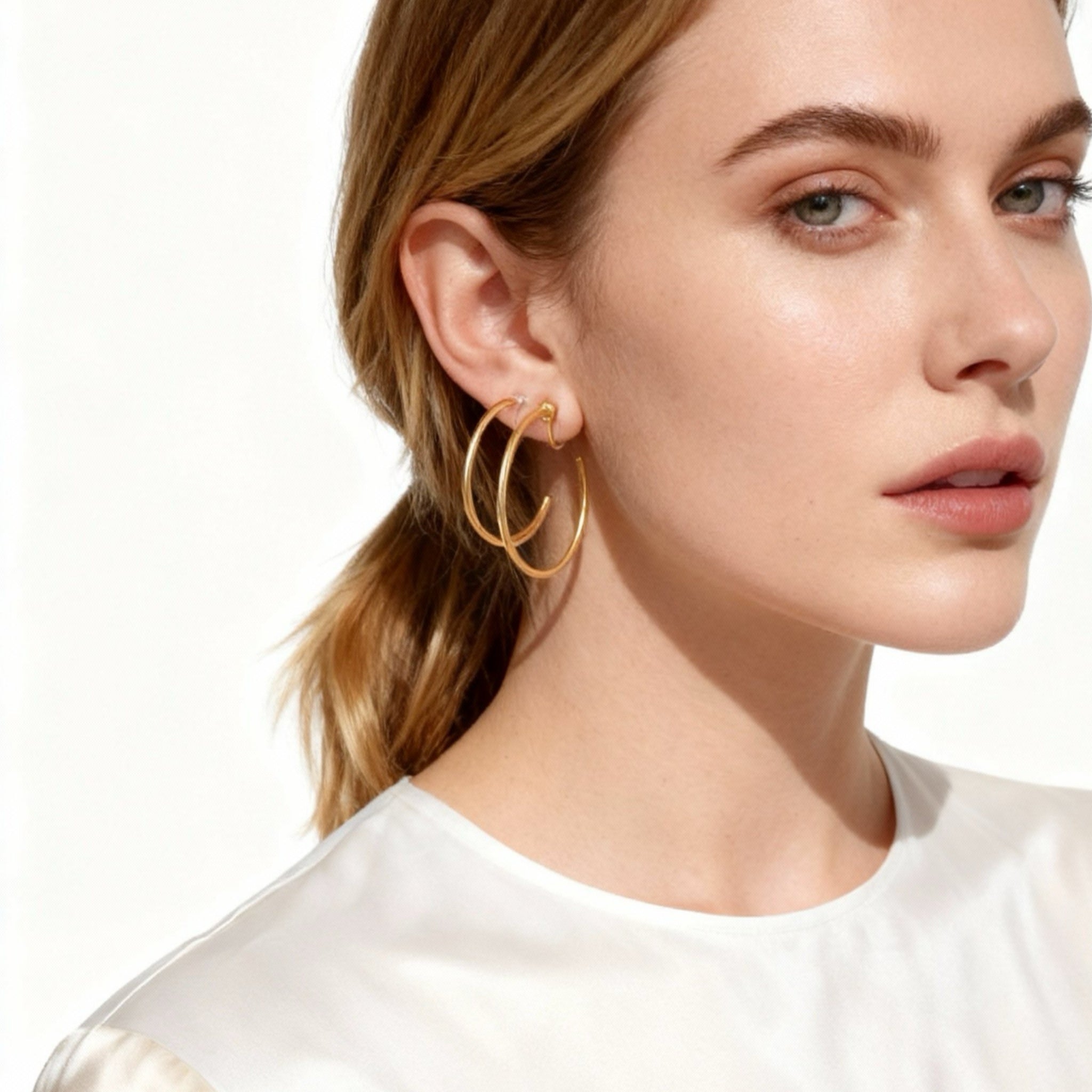 Large Circle Clip-On Earring for non-pierced ears – SOMIY