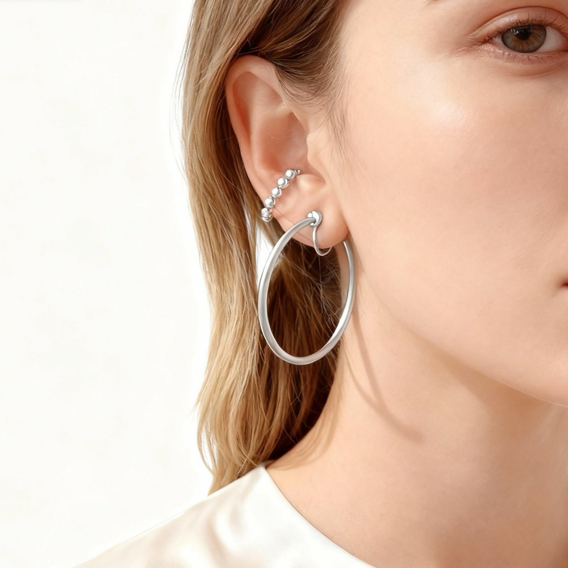 Large Circle Clip-On Earring for non-pierced ears – SOMIY