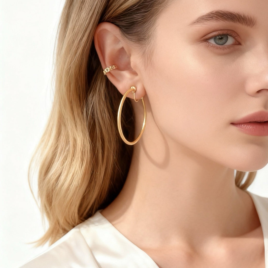 Large Circle Clip-On Earring for non-pierced ears – SOMIY