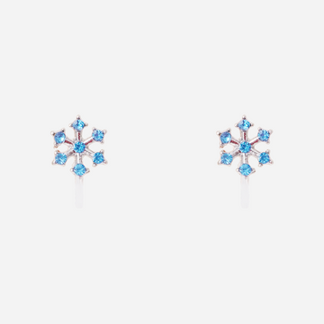 Cute Blue Snowflake Clip-On Earrings for Girls by SOMIY