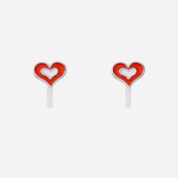 Two-Tone Heart Clip-On Earrings for Girls by SOMIY