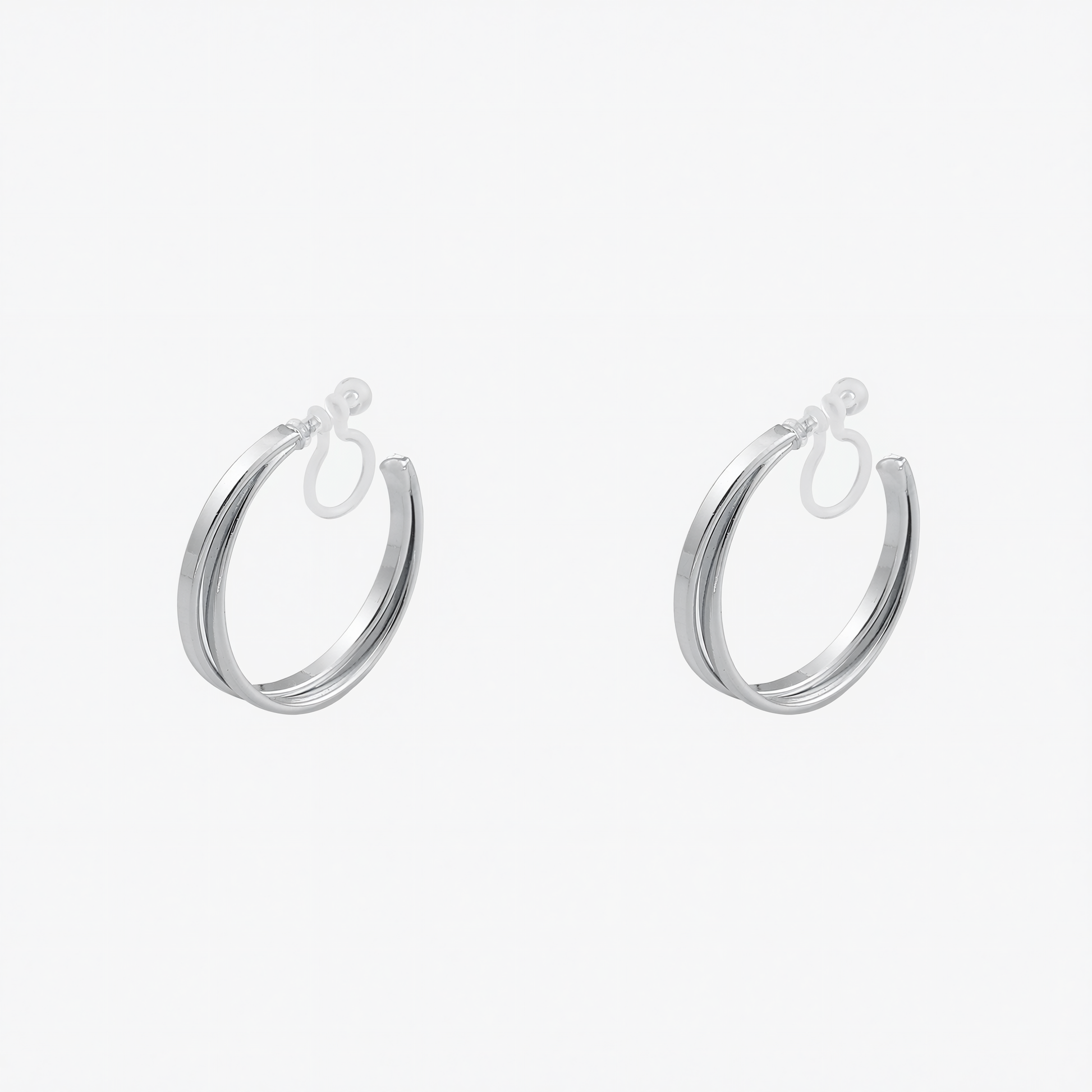 Radiant Duo-Hoop Clip-On Earrings for Sensitive Ears image 4 by SOMIY