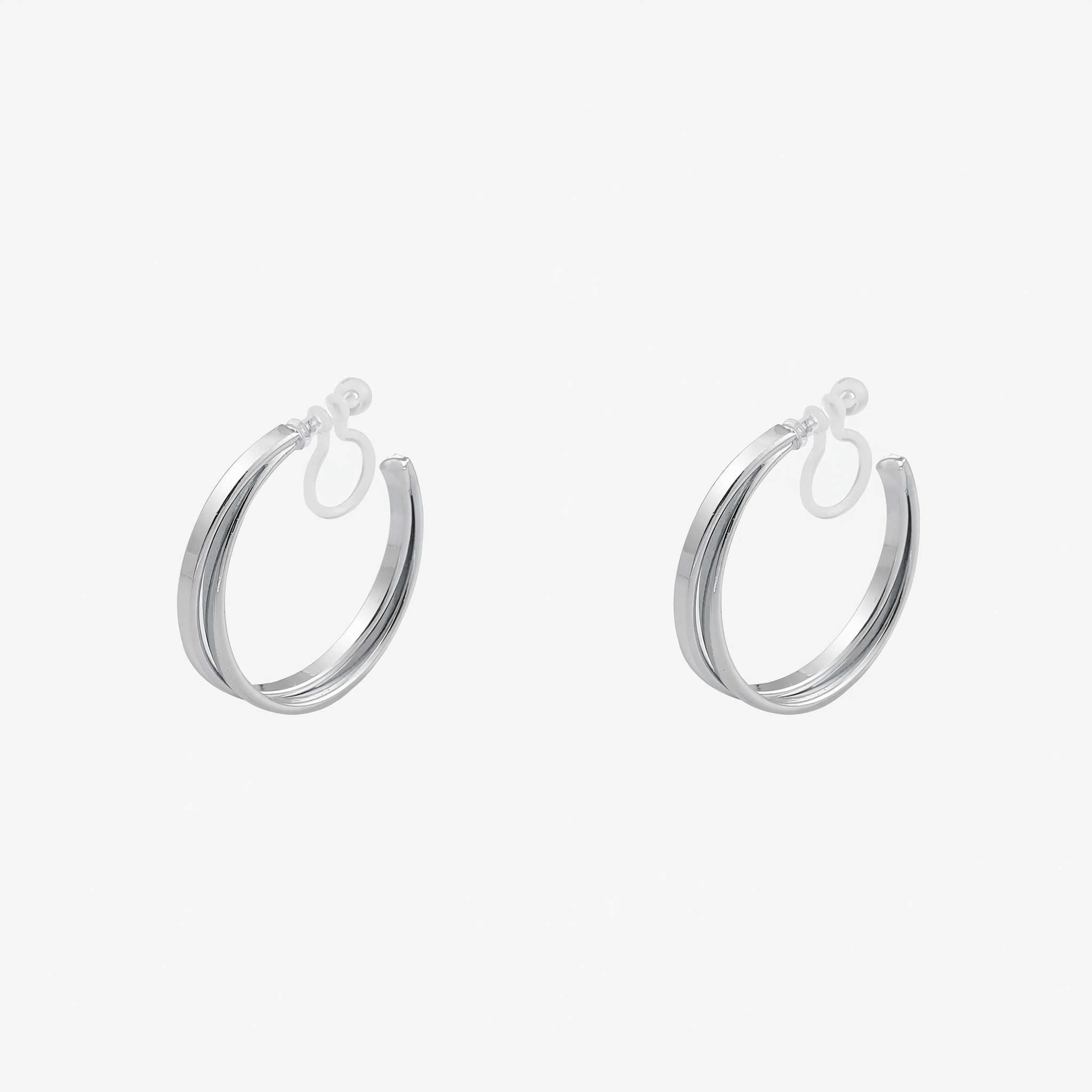 Radiant Duo-Hoop Clip-On Earrings for Sensitive Ears image 4 by SOMIY