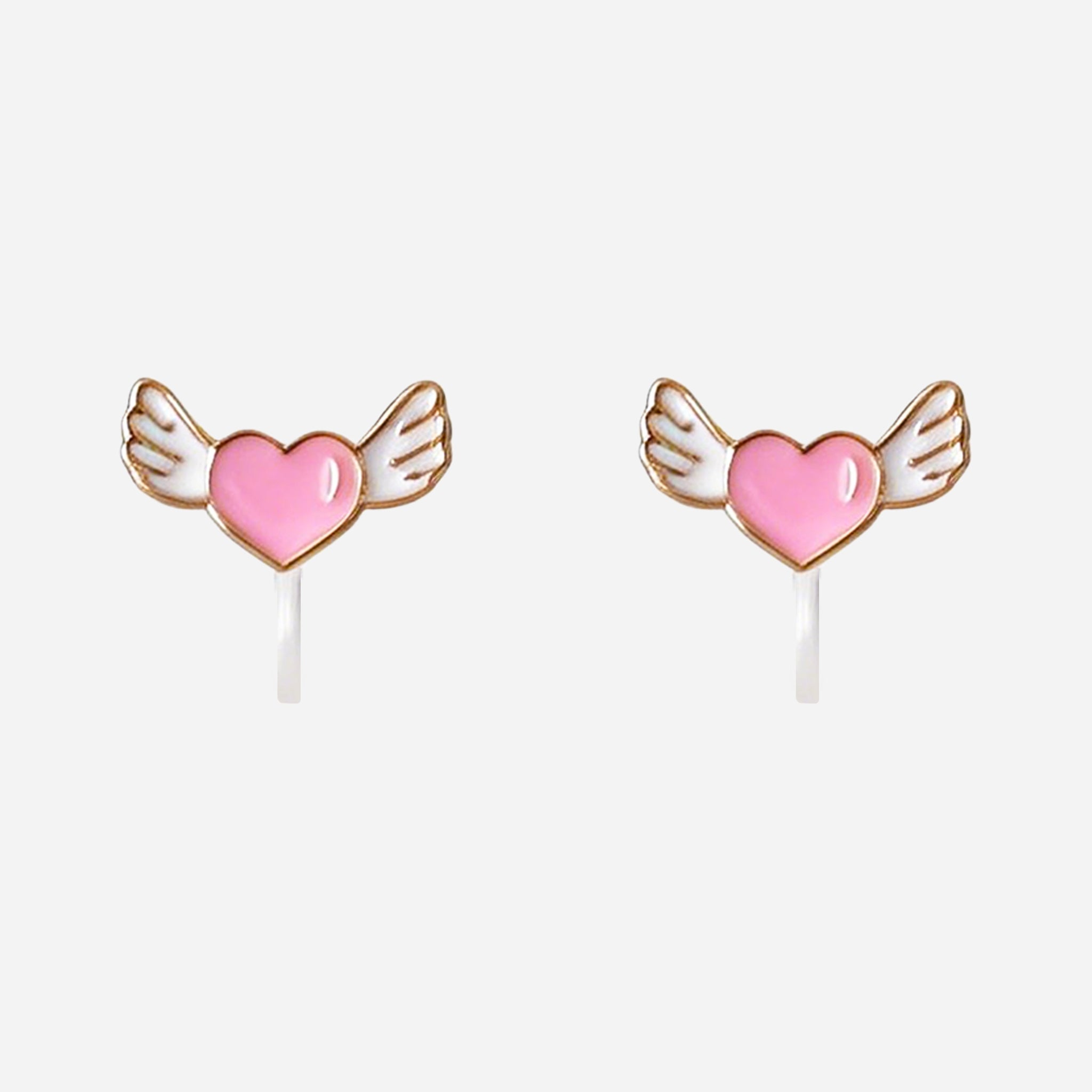 Cute Wings of Love Clip-On Earrings for Girls