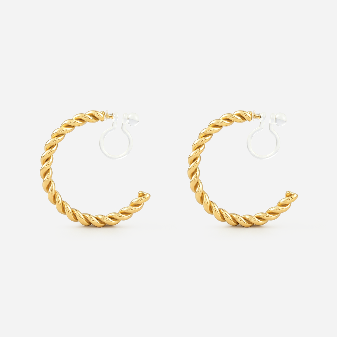 Medium Spiral Hoop Clip-On Earrings by SOMIY