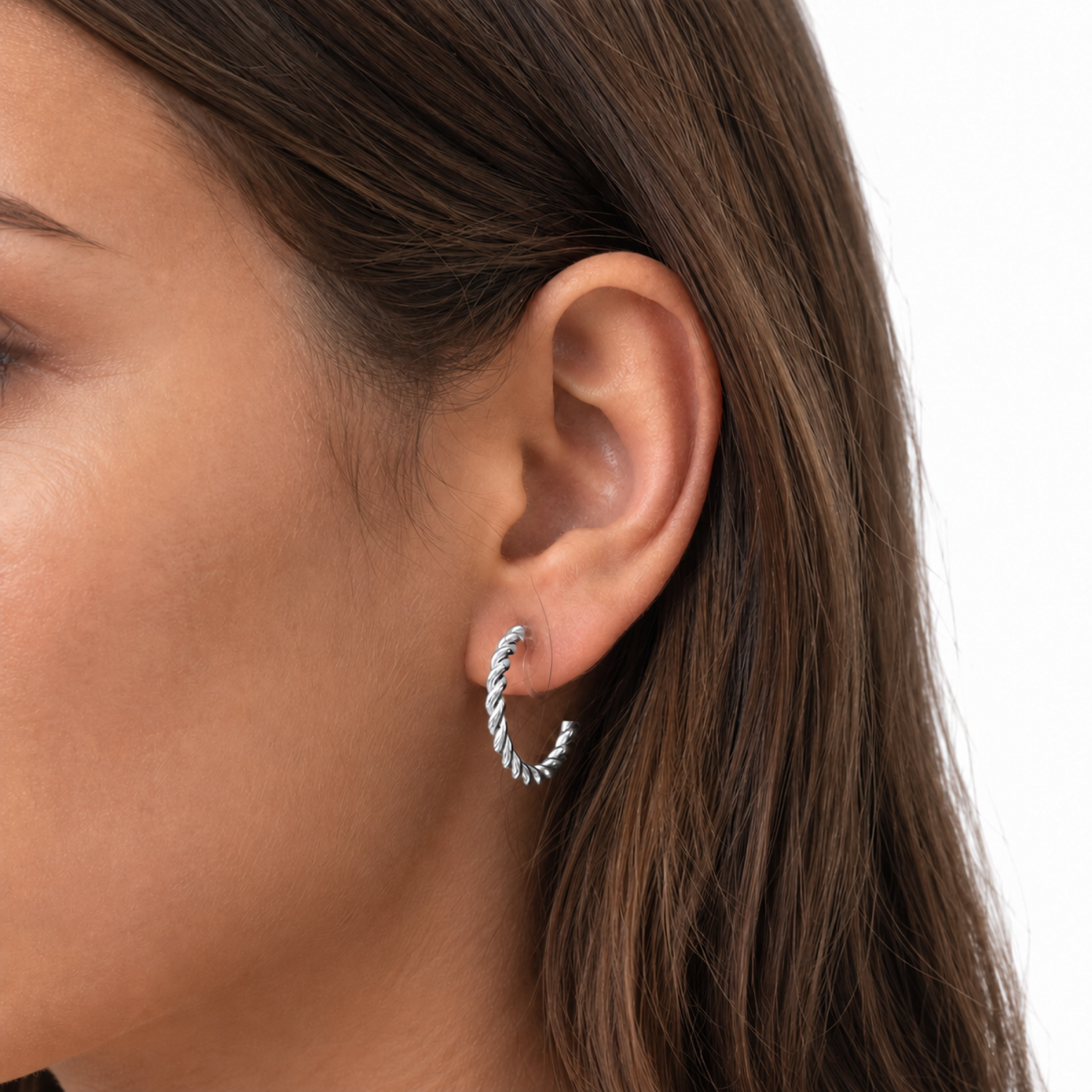 Small Spiral Hoop Clip-On Earrings by SOMIY