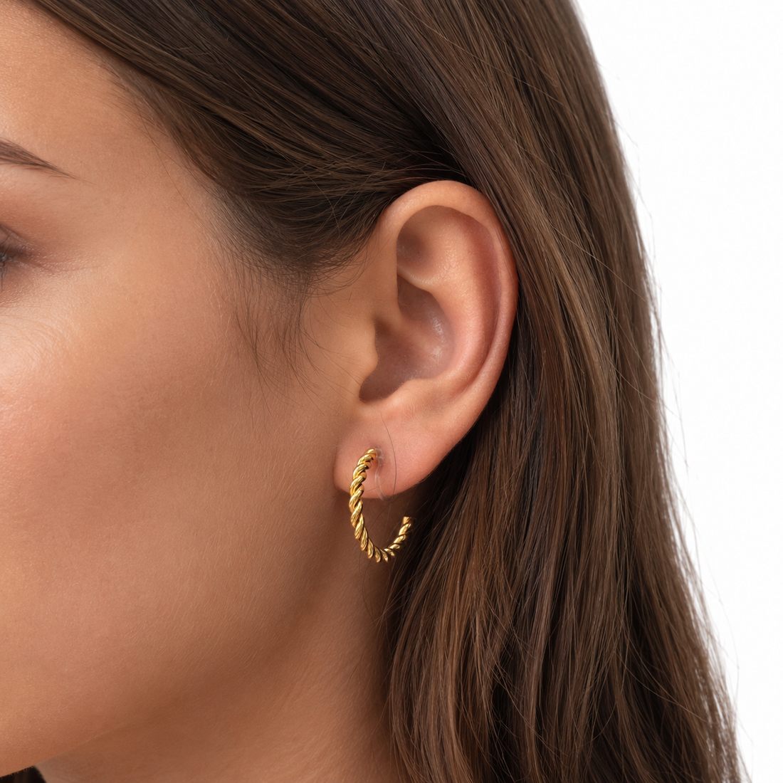 Small Spiral Hoop Clip-On Earrings by SOMIY