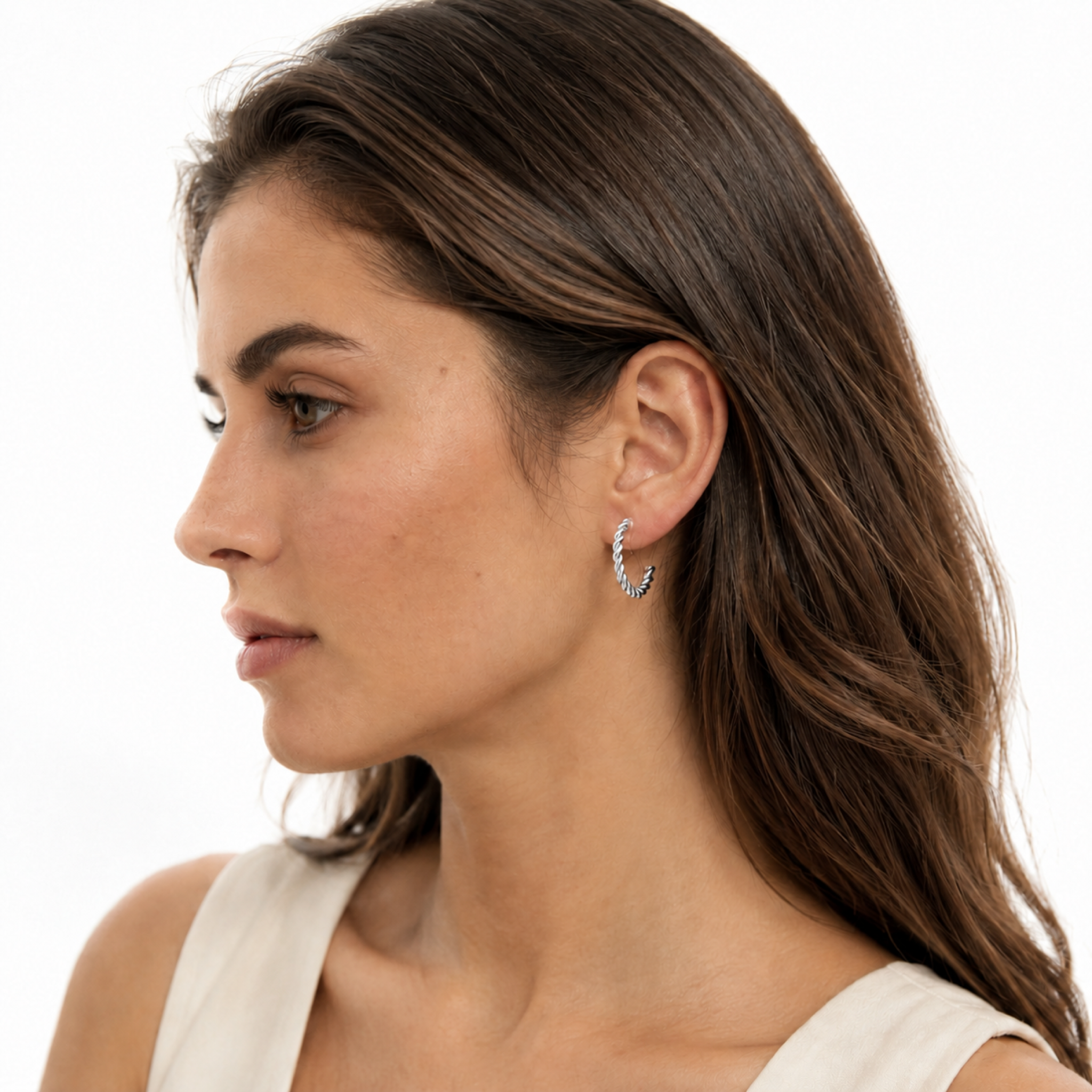 Small Spiral Hoop Clip-On Earrings by SOMIY