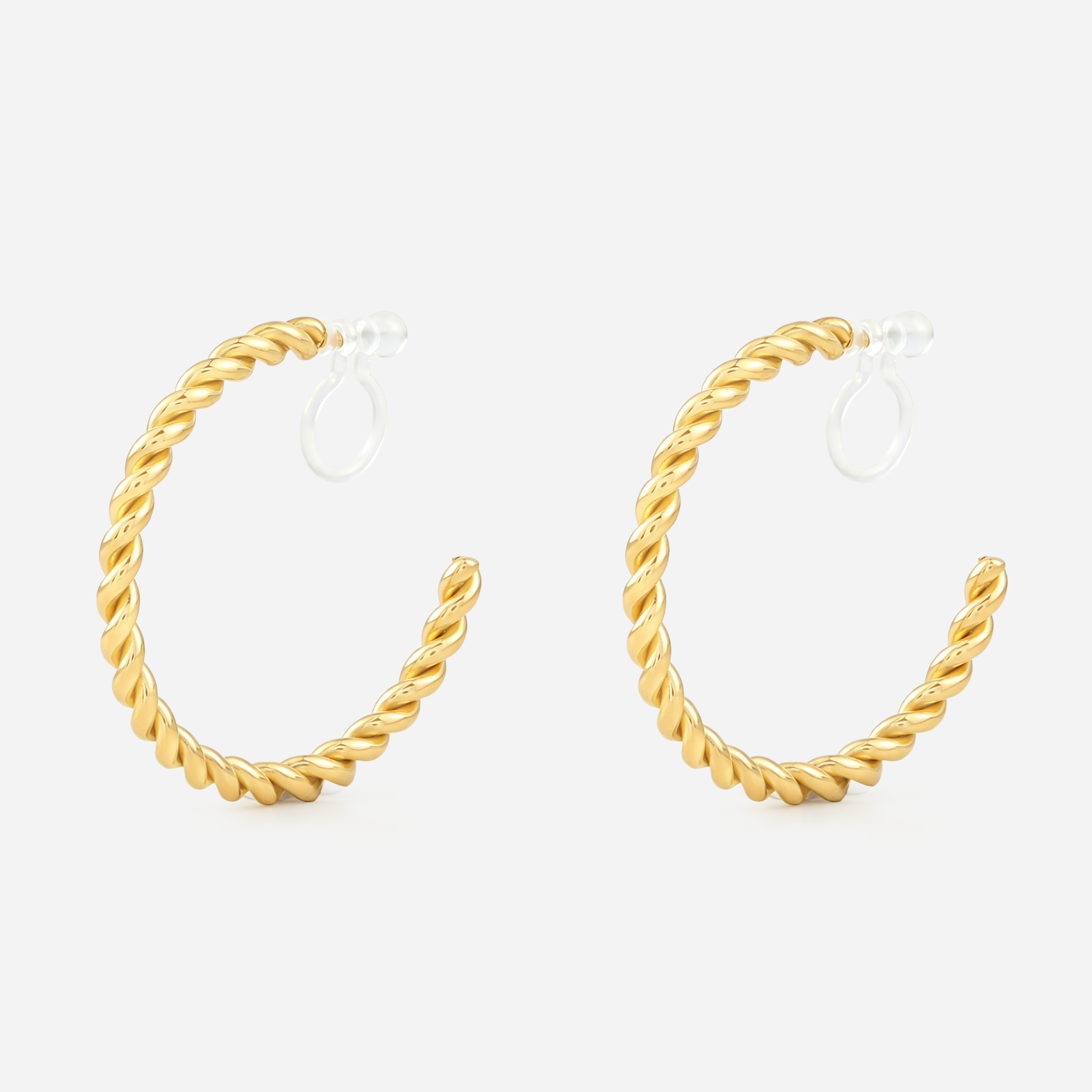 Large Spiral Hoop Clip-On Earrings by SOMIY