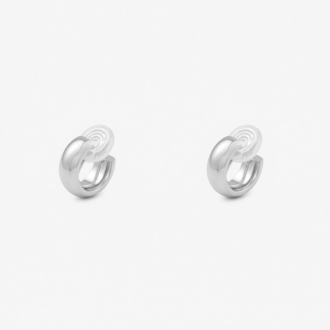 Chunky Huggie Hoop Clip-on Earrings image 4 by SOMIY